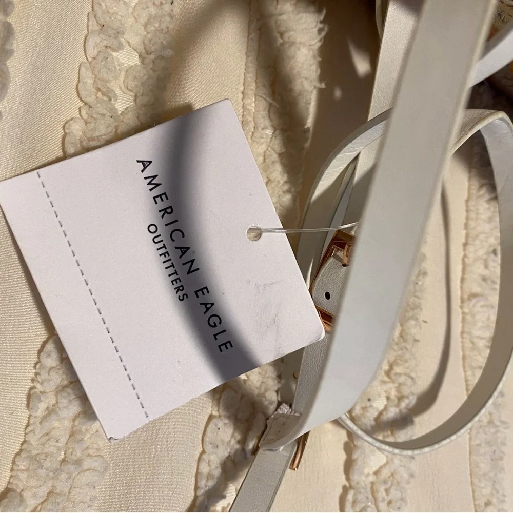 Women’s Strappy Ankle-Wrap Sandals in Cream - Picture 11 of 11